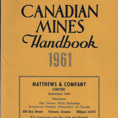 Canadian Mines Handbook, 1961
