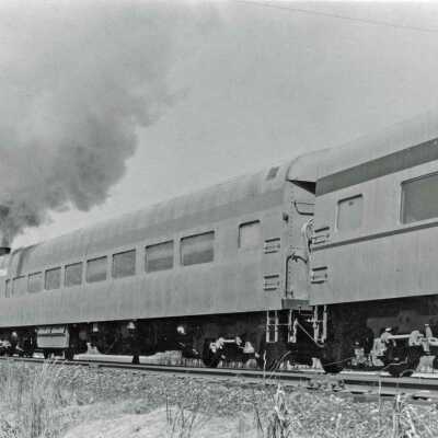Photograph, Canadian Pacific Locomotive and Coach Cars.