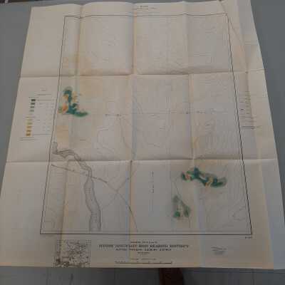 Set of Four Maps from the Department of Mines showing the Iron Deposits at Moose Mountain