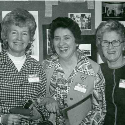 Photograph, Capreol Postmistress, Mrs DelPapa, middle, with the Stewart sisters of Arnprior.