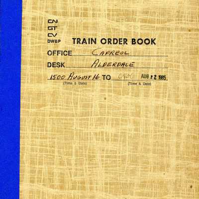 Canadian National Train Order Book from Capreol Office