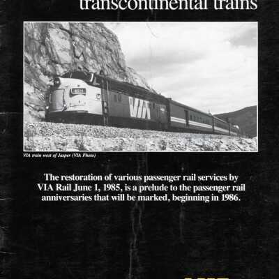 Document, VIA Rail, Canada's transcontinental trains.