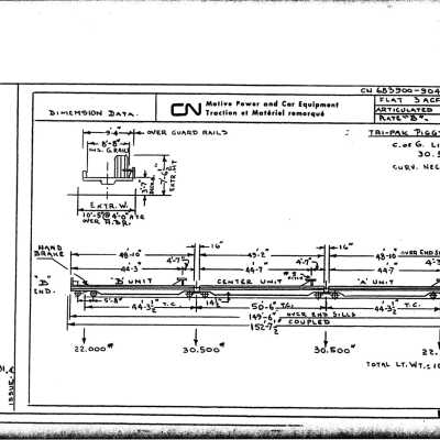 Document, Rolling Stock Plan, Canadian National Railway, CN683900-904.