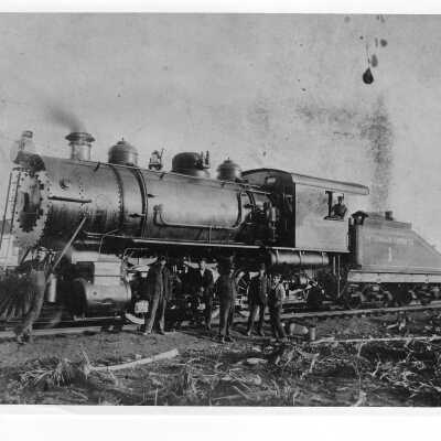 Photograph: Canadian Copper Company Locomotive #1 and Tender