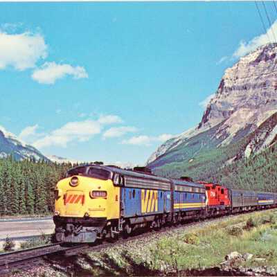 Photograph, Postcard, VIA Canadian, September 1981, Field, BC.