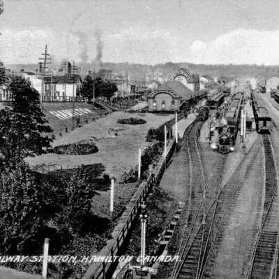 Photograph, Grand Trunk Railway station, Hamilton, Ontario.
