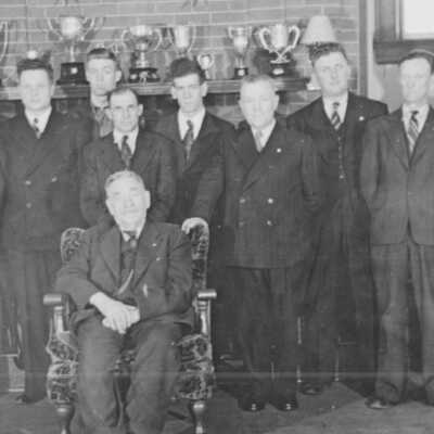 Photograph, Group of Men inside Capreol YMCA.