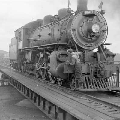 Photograph, Sudbury CPR Roundhouse, 1938-1939.