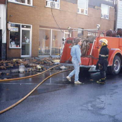 Photograph, Capreol Hardware Store Fire.