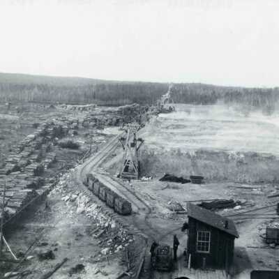 Photograph, Victoria Mine Roast Yards, Geological Survey of Canada, Ottawa.