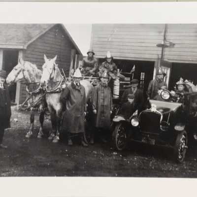 Horses Drawn pumper and early Fire Truck
