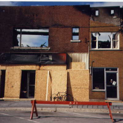 Photograph, Capreol Hardware Store Fire.