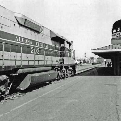 Photograph - Algoma Central Locomotive at Station
