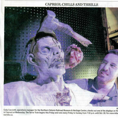 "Capreol Chills and Thrills" in the Sudbury Star