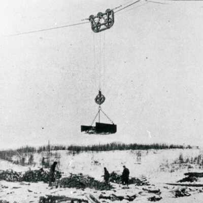 Photograph, Victoria Mines, Aerial Cableway Over Roast Beds.