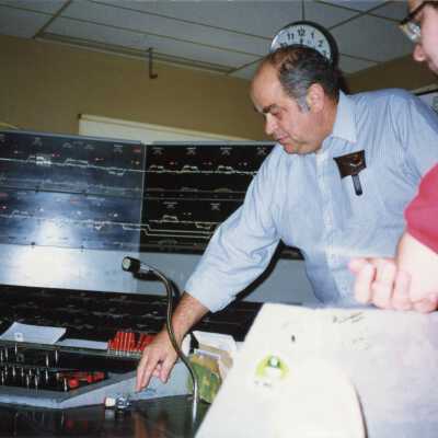 Photograph, George Gill, Last Days of Capreol Dispatching Office, October 1986.