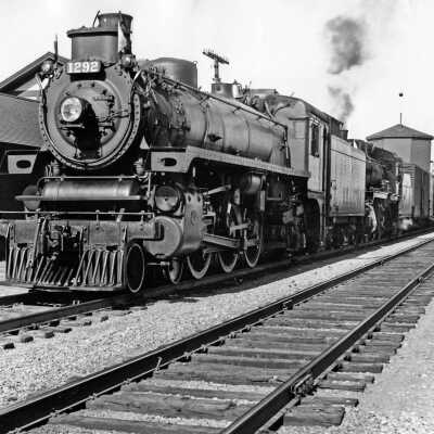 Photograph: "Engine no. 1292 Freight at Poplar Point Manitoba"