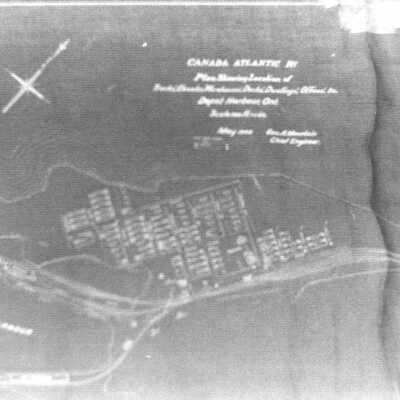 Photograph of Canada Atlantic Railway's Plan for Depot Harbour