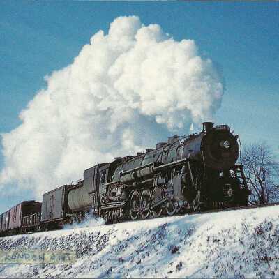 Photograph, CNR Locomotive in winter.