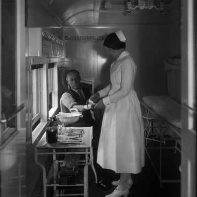 Photograph, Canadian National Railways (CNR) First aid car for North Country Lines.