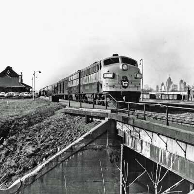 Photograph: "CPR no. 22 at Windsor About to Leave for Toronto."