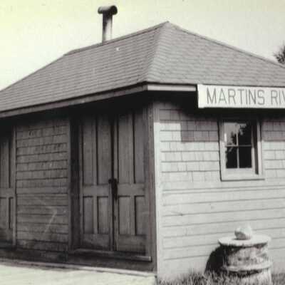 Photograph, CNR Station at Martins River, Nova Scotia.
