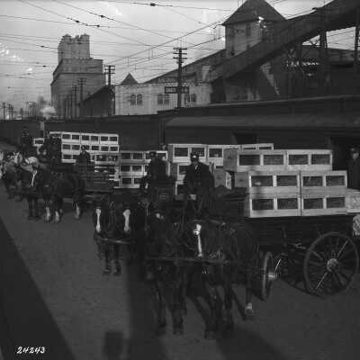 Photograph, Canadian National Railways (CNR) Fox Express shipment.