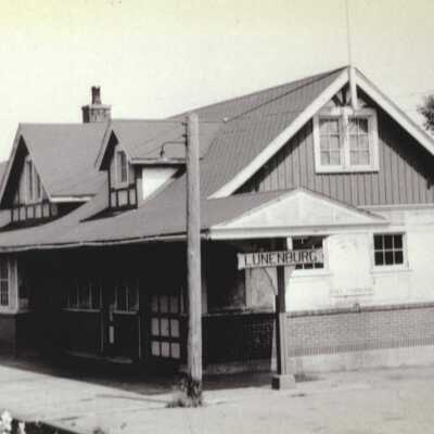 Photograph, CNR Station at Lunenburg, Nova Scotia.