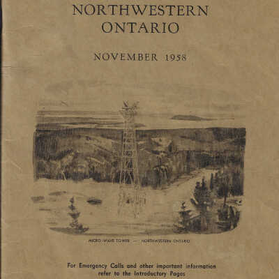 Northwestern Ontario Telephone Directory: November, 1958