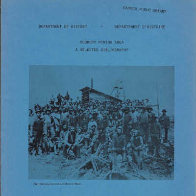 Sudbury Mining Area: A Selected Bibliography