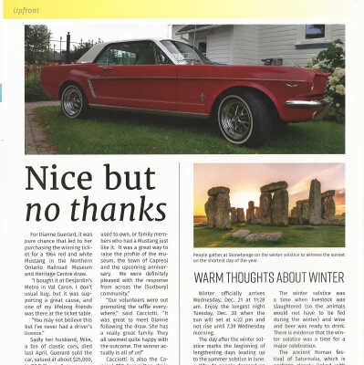 Sudbury Living Magazine Article