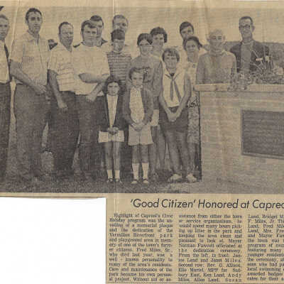 Article, " 'Good Citizen' Honored at Capreol"