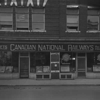 Photograph, CNR Ticket Office, North Bay, Ontario.