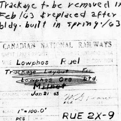 Canadian National: Notice to Remove Trackage, Lowphos Ruel, February 1963