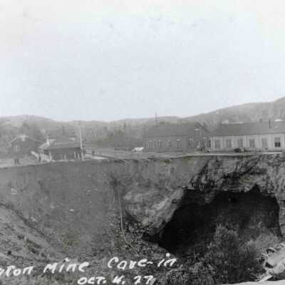 Photograph, Worthington Mine Cave-in, October 4, 1927, photo by Gary Peck.