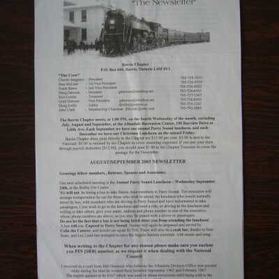CN Pensioners Association August/September 2003 Newsletter