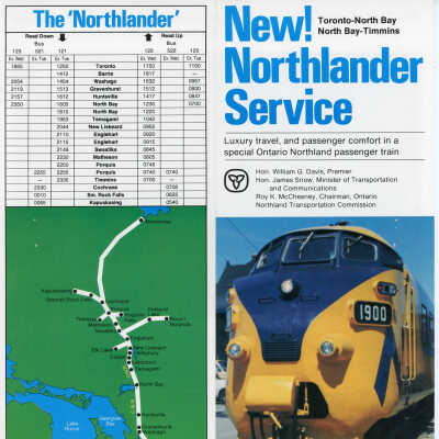 "New! Northlander Service" Promo Pamphlets