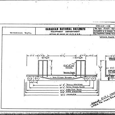 Document, Rolling Stock Plan, Canadian National Railway, CN690100-105.
