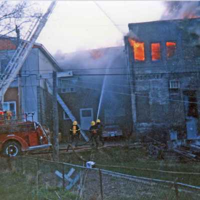 Photograph, Downtown Capreol, Fire, Capreol, Ontario.