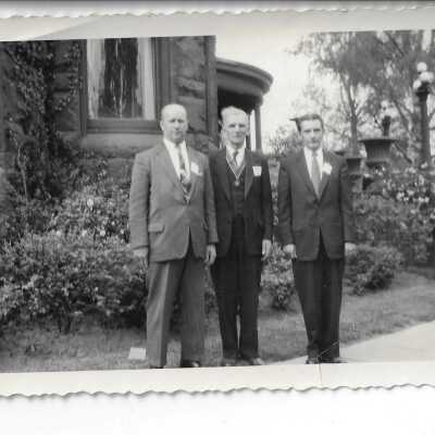Harold prescott, Eli Shpiwk and Ernie Shpiwk at Hamilton May 8, 1988