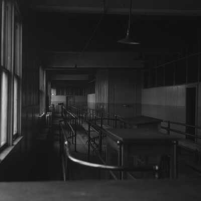 Photograph, Canadian National Railways (CNR) inspection room.