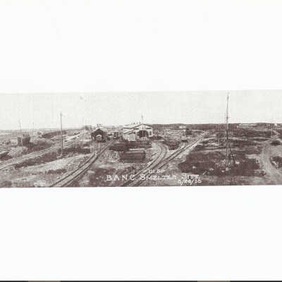 Photograph - View of the smelter at Murray mine, under construction by the British America Nickel Corporation
