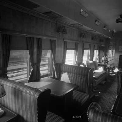 Photograph, Canadian National Railways (CNR) interior new lounge car.