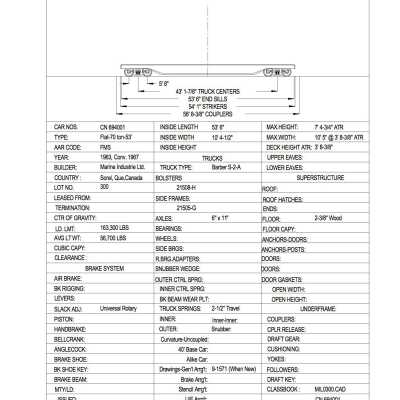 Document, Rolling Stock Plan, Canadian National Railway, CN694001.