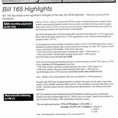 Document, Policy Report Bill 165 Highlights.