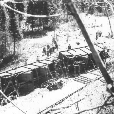 Photograph, Algoma Central Train Wreck.