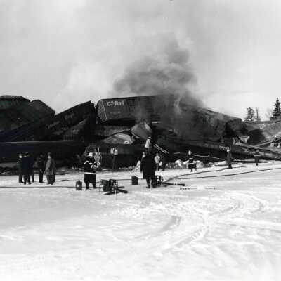 Photograph, Ontario Provincial Police, CPR Wreck Photographs.