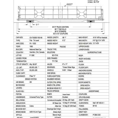 Document, Rolling Stock Plan, Canadian National Railway, CN700000-700149.