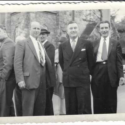 Photograph - H. Prescott, Eli Shpiwk, Jawooshi, and Ernie Shpiwk Hamilton May 8, 1958