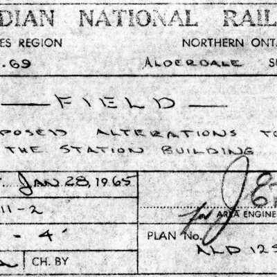 Canadian National: Plan Showing the Proposed Alterations to the Station Building in Field